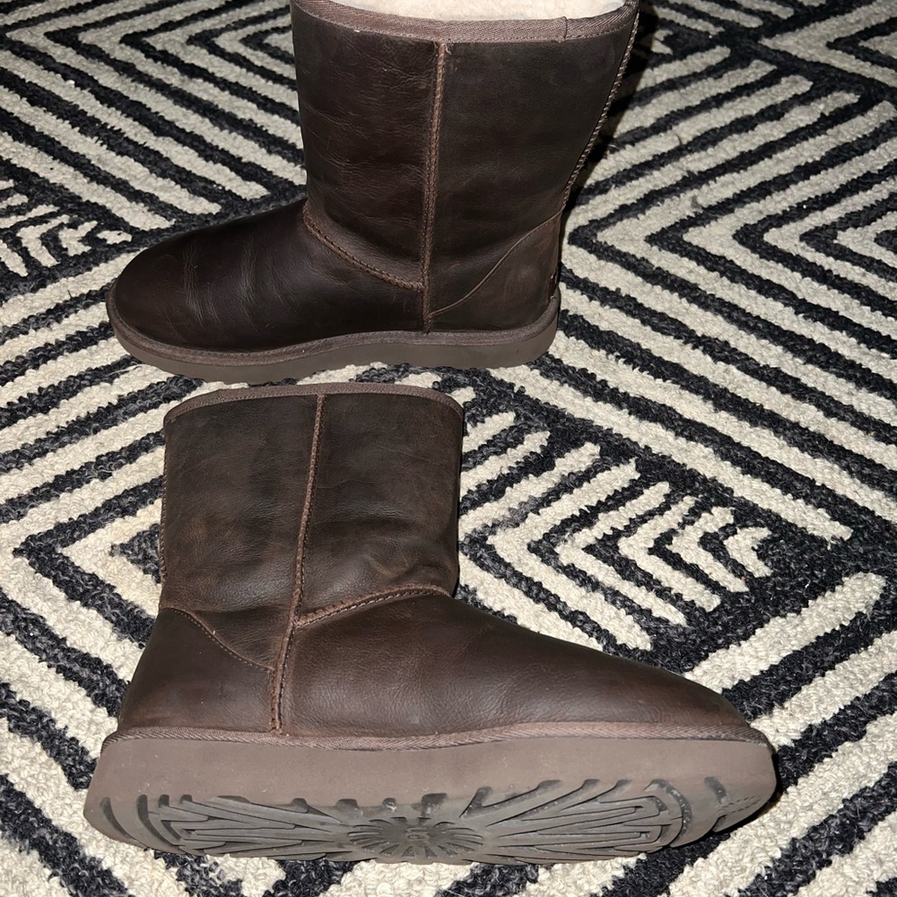 UGG Brown Leather Winter Boots - image 5